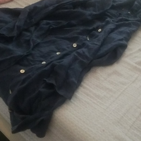 Medium blue bathing suit cover up and sweater - Picture 2 of 2